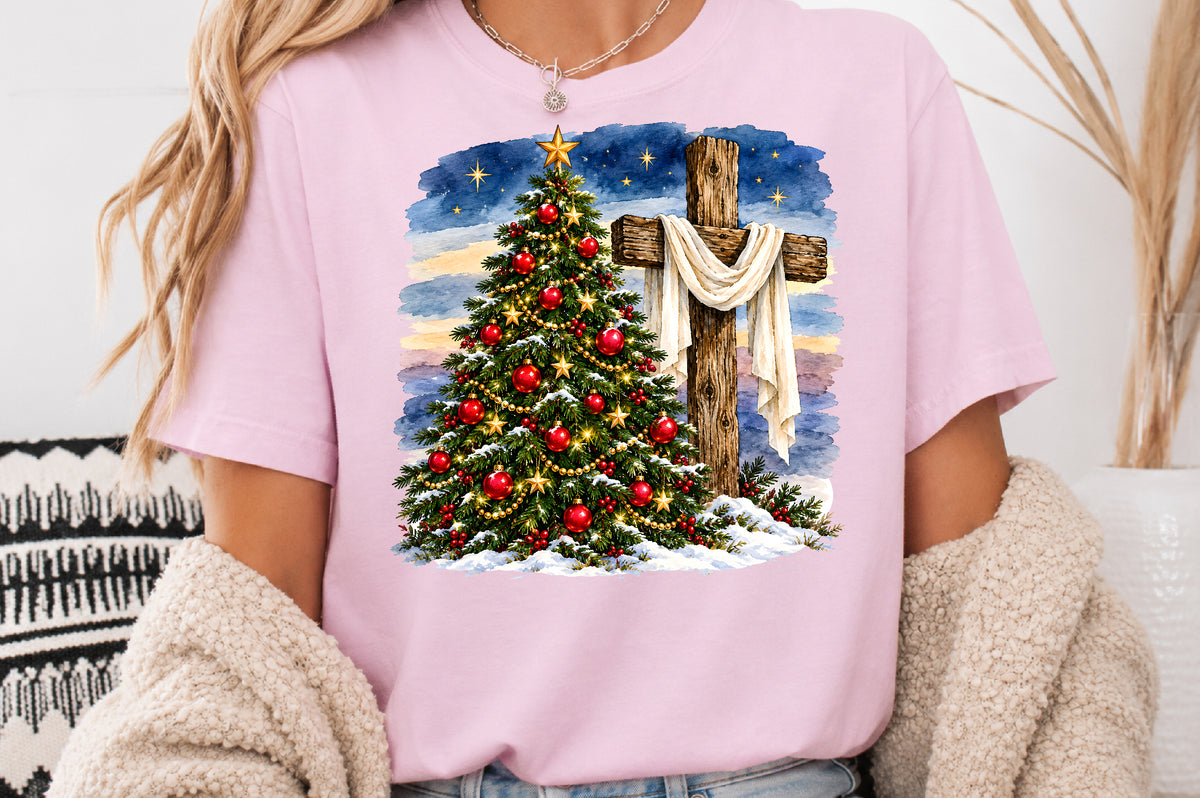 Christian Christmas Cross PNG