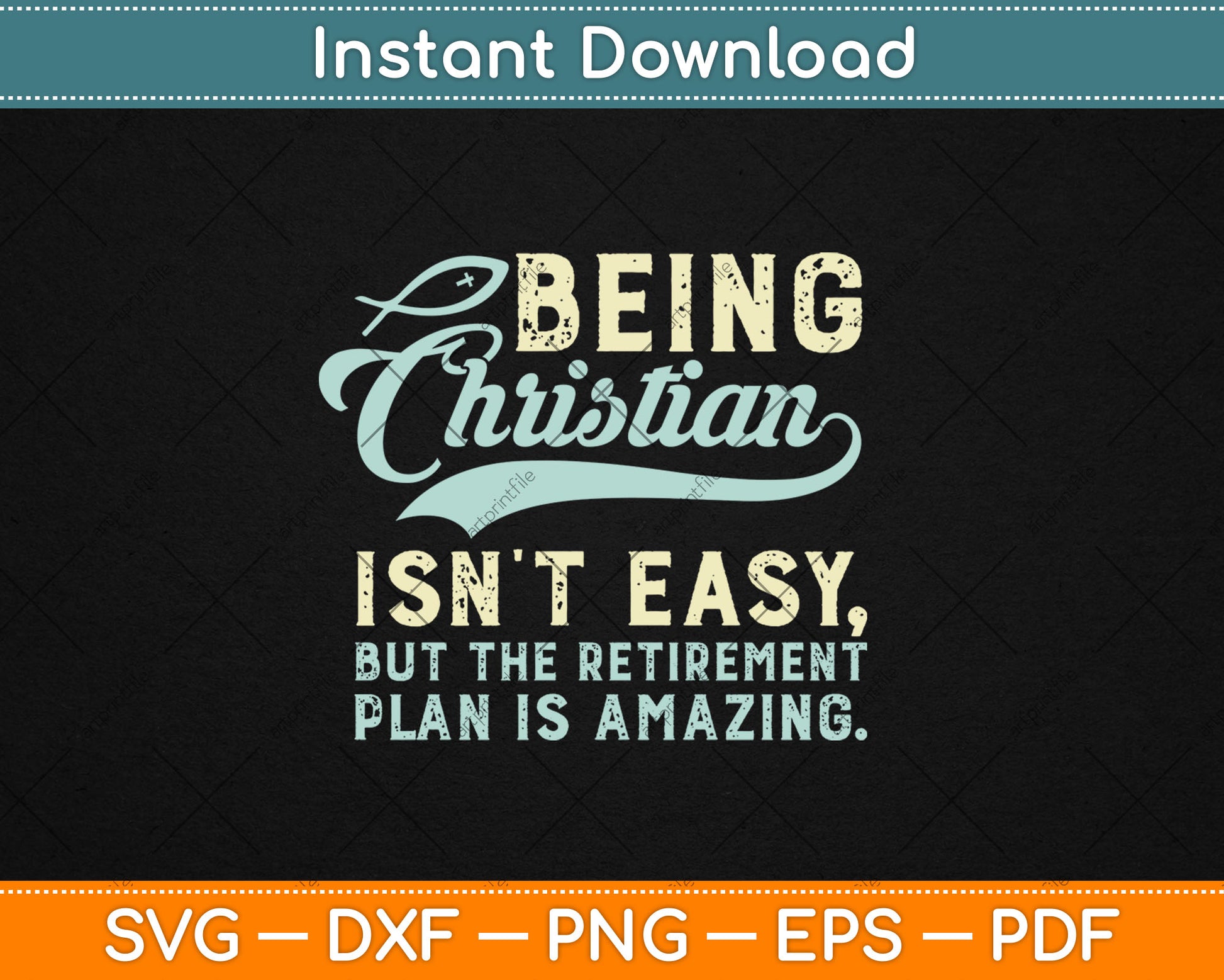 Christian Retirement Plan God Jesus Faith Religious Svg Digital Cutting File