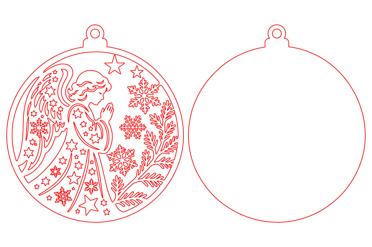 Christmas Angel Laser Cut SVG