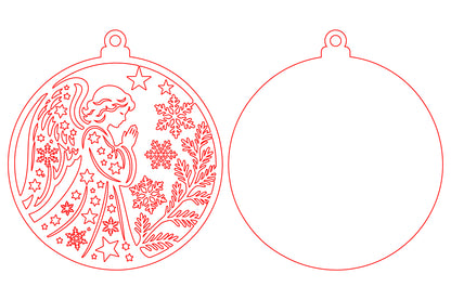 Christmas Angel Laser Cut SVG