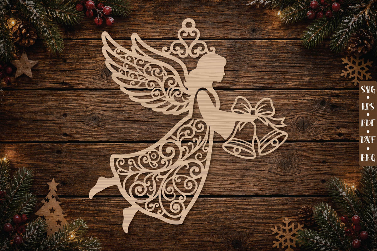 Christmas Angel Ornament SVG