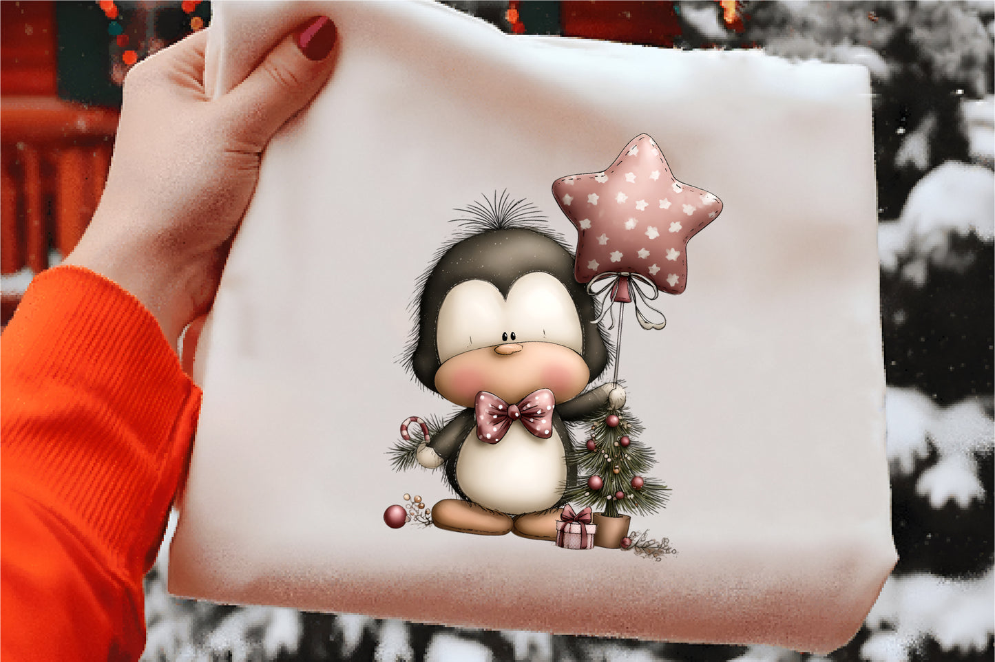 Christmas Animals With Balloon Clipart PNG
