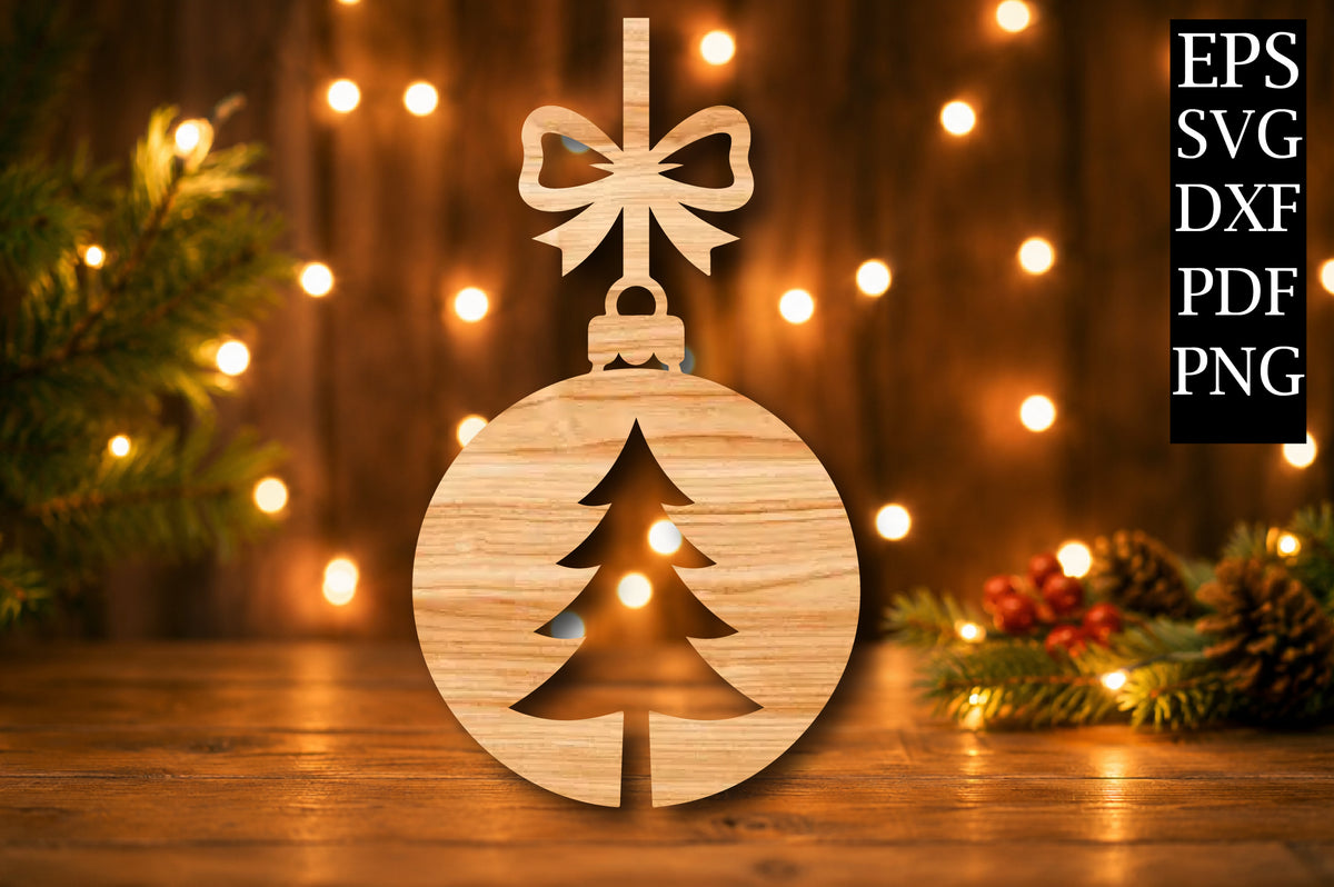 Christmas Bauble Tree Laser Cut SVG