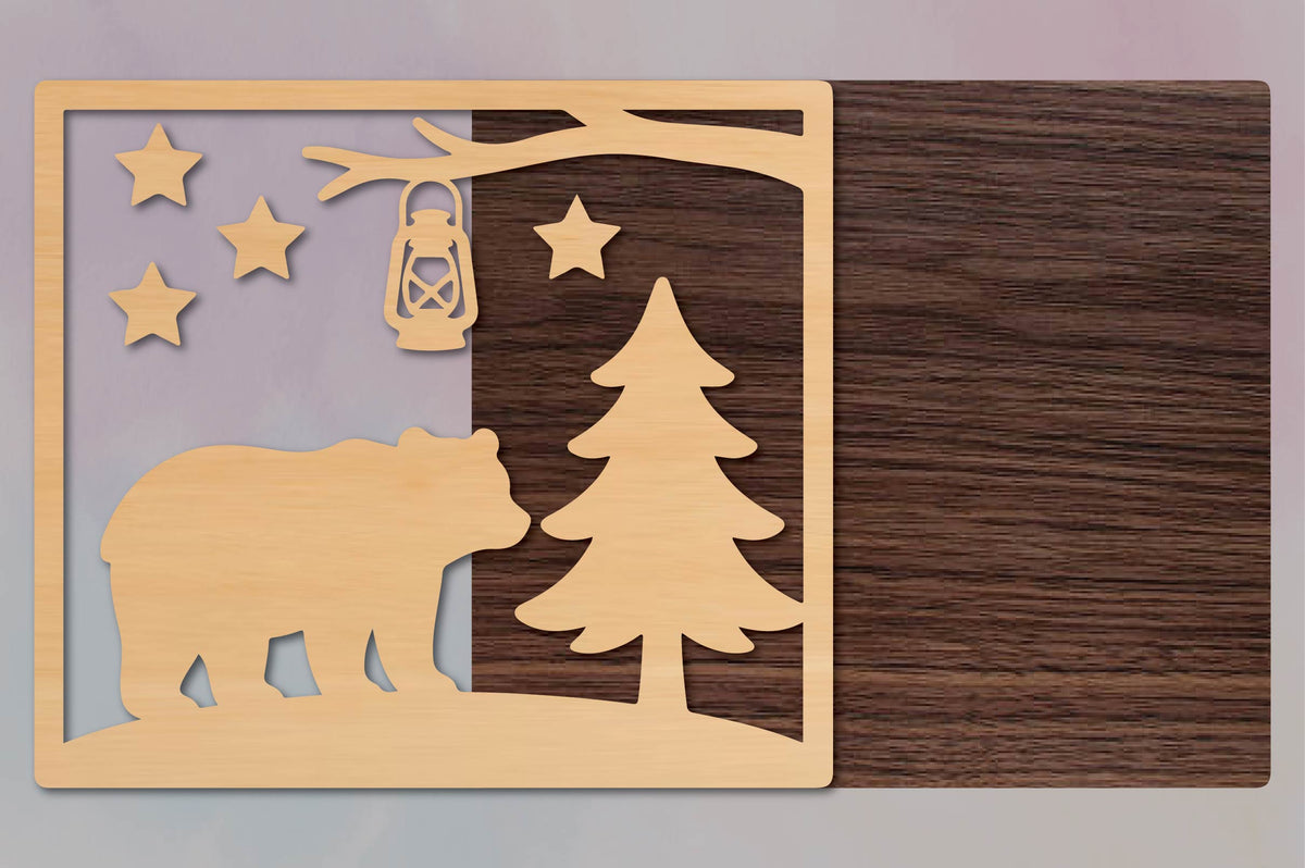 Christmas Bear Laser Cut SVG