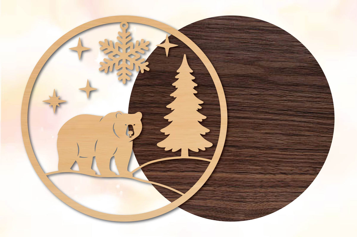 Christmas Bear Forest SVG