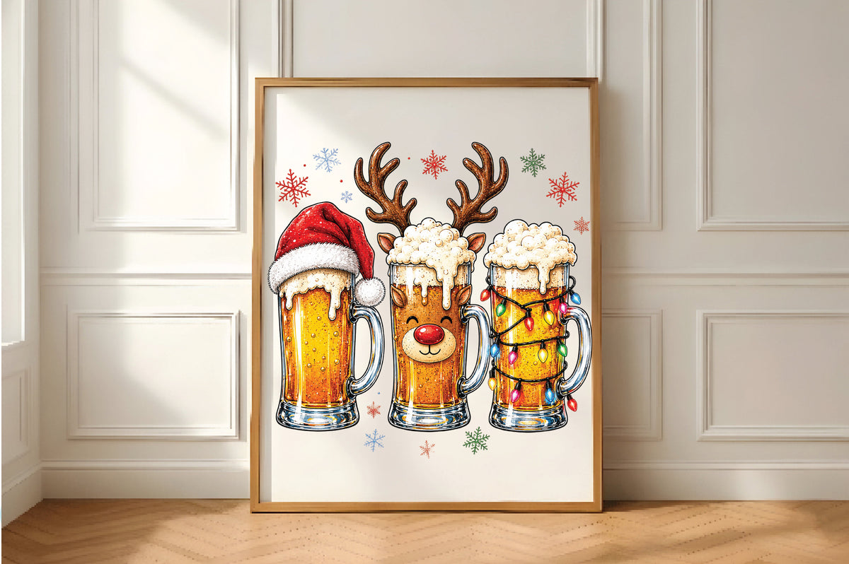 Christmas Beer Reindeer Mug PNG