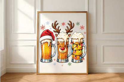 Christmas Beer Reindeer Mug PNG