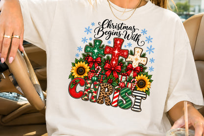 Christmas Begins With Christ PNG