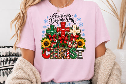 Christmas Begins With Christ PNG