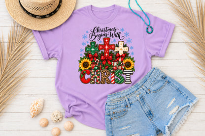Christmas Begins With Christ PNG