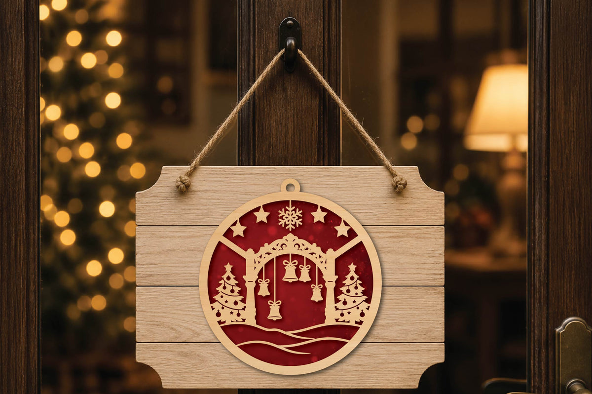 Christmas Bells Ornament Laser Cut SVG