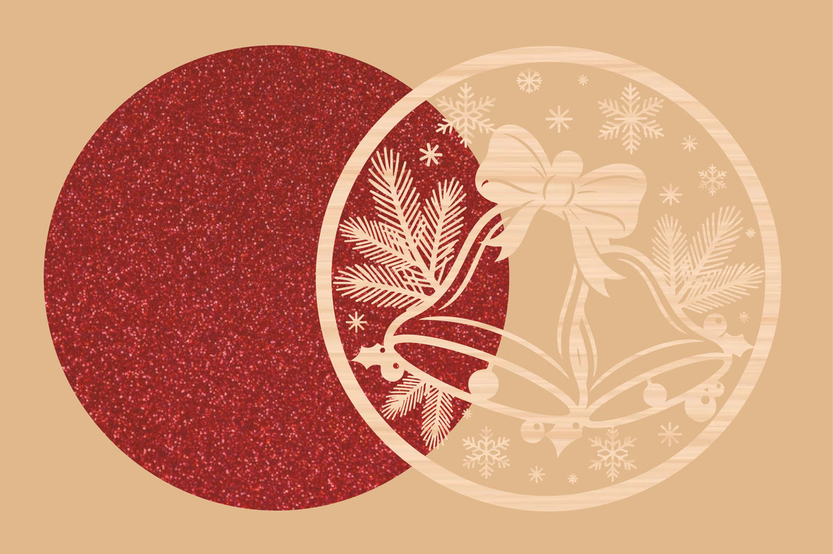 Christmas Bells Ornament SVG Laser Cut