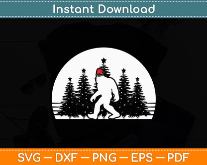 Christmas Bigfoot Funny Svg Digital Cutting File