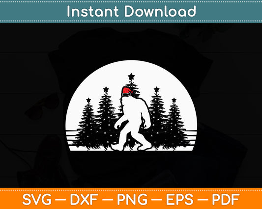 Christmas Bigfoot Funny Svg Digital Cutting File