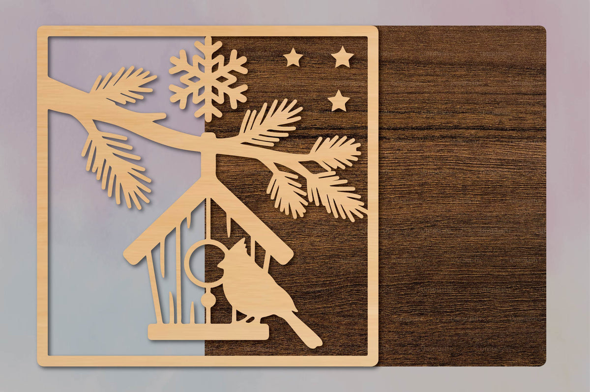 Christmas Birdhouse Laser Cut SVG
