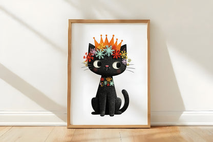 Christmas Black Cat Clipart PNG