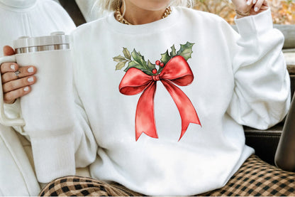 Christmas Bow Sublimation Clipart PNG Bundle