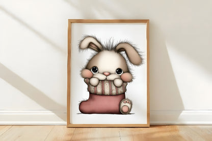 Christmas Bunny Clipart Bundle PNG