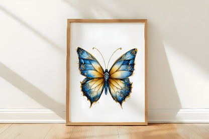 Christmas Butterfly Clipart PNG Bundle | Cute Watercolor Holiday Butterfly Clipart | Festive Winter Butterfly PNG