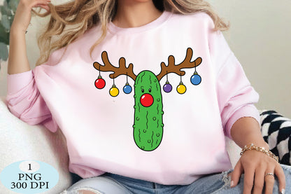 Christmas Cactus Reindeer PNG
