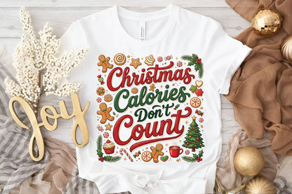 Christmas Calories Don't Count PNG, Funny Christmas Food Sublimation Design, Gingerbread Cookie Holiday PNG