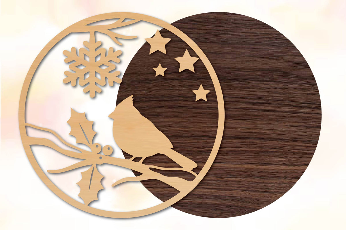 Christmas Cardinal Bird SVG
