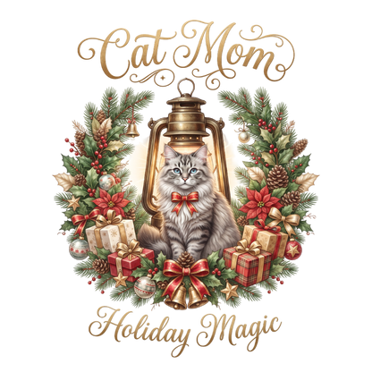 Christmas Cat Mom Forever PNG Sublimation