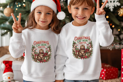 Christmas Cat Mom Forever PNG Sublimation