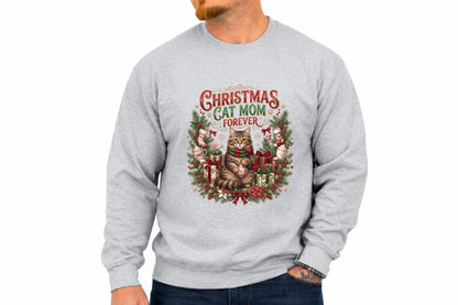 Christmas Cat Mom Forever PNG Sublimation