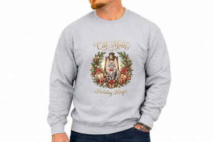 Christmas Cat Mom Holiday Magic PNG
