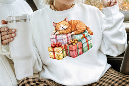Christmas Cats PNG Bundle Holiday Cat Clipart Sublimation