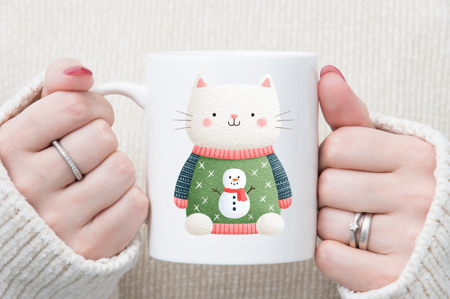 Christmas Cats Clipart PNG Bundle