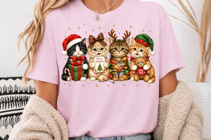 Christmas Cats PNG Festive Kittens Holiday Clipart