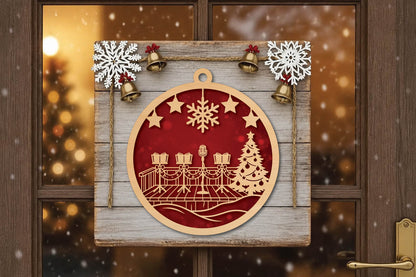 Christmas Choir Stage Ornament Laser Cut SVG