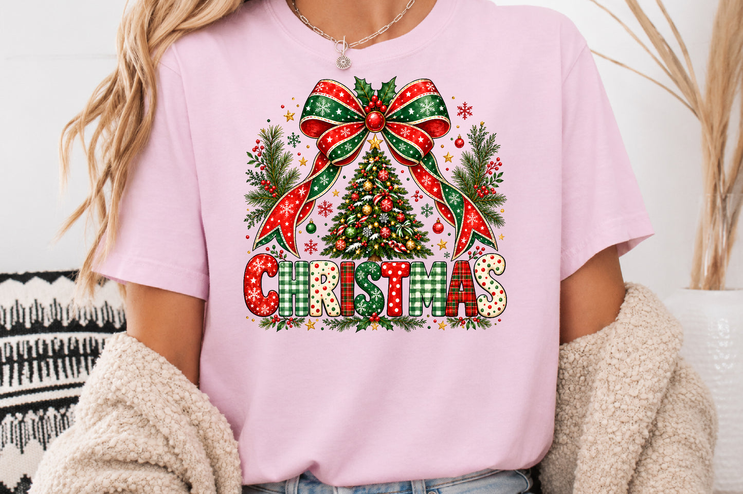 Christmas Tree Bow Christmas PNG Sublimation