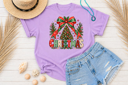 Christmas Tree Bow Christmas PNG Sublimation