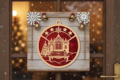 Christmas Church Ornament Laser Cut SVG