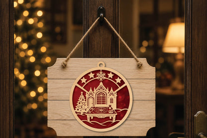 Christmas Church Ornament Laser Cut SVG