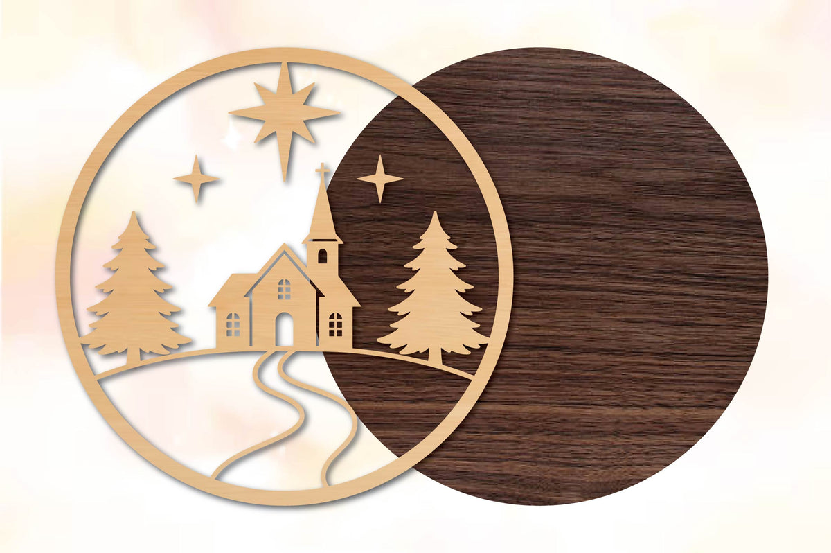 Christmas Church SVG