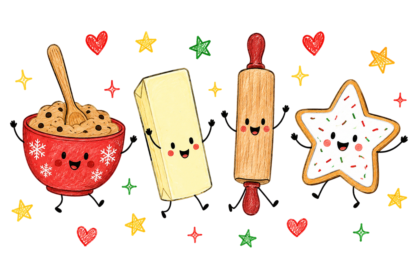 Christmas Cookie Baking Crew PNG, Cute Baking Christmas Sublimation Design