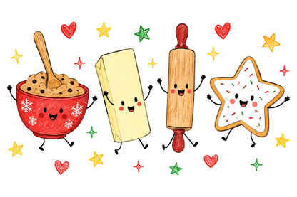 Christmas Cookie Baking Crew PNG, Cute Baking Christmas Sublimation Design