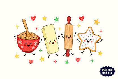 Christmas Cookie Baking Crew PNG, Cute Baking Christmas Sublimation Design