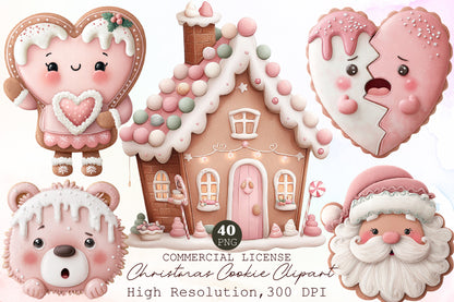 Christmas Cookie Clipart PNG Bundle