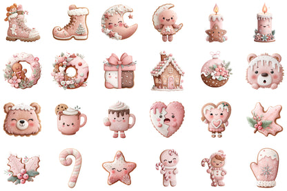 Christmas Cookie Clipart PNG Bundle