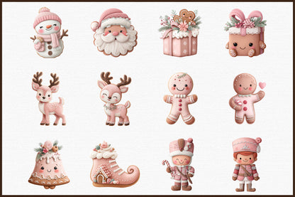 Christmas Cookie Clipart PNG Bundle