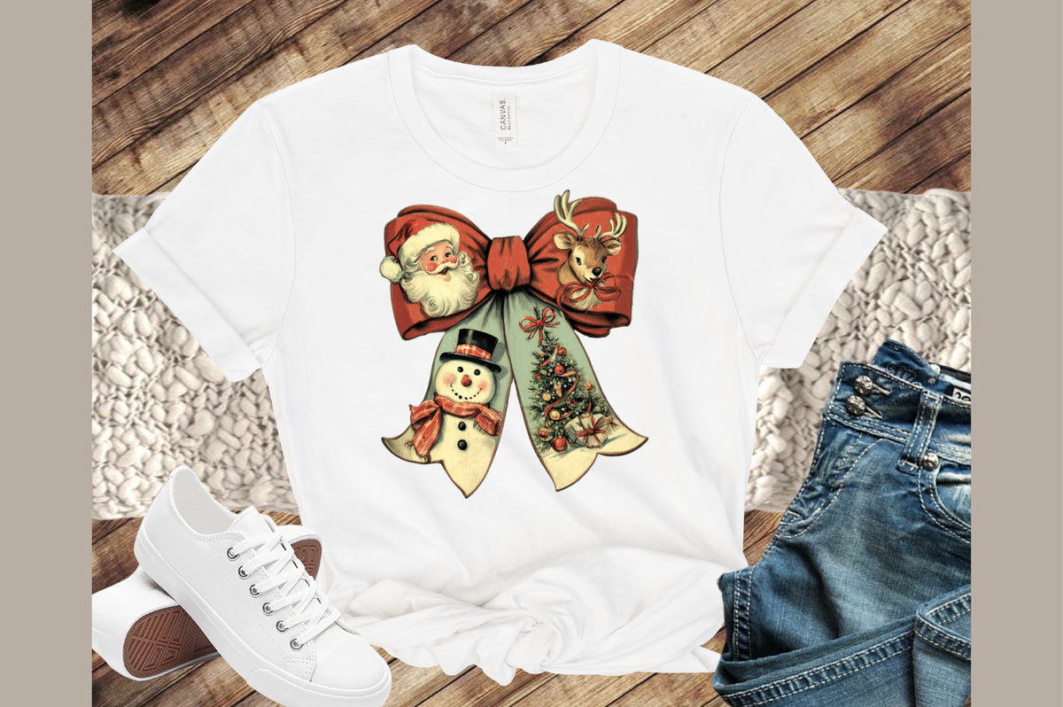 Vintage Christmas Bow PNG