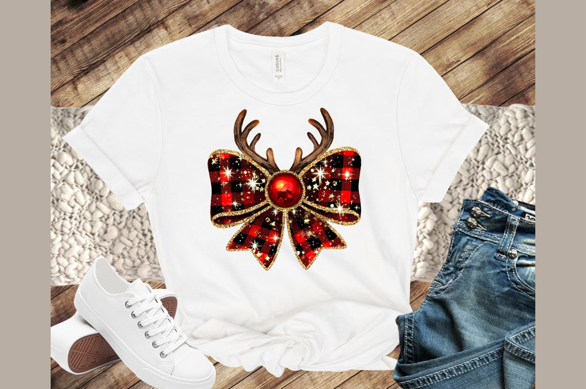 Christmas Reindeer Bow PNG