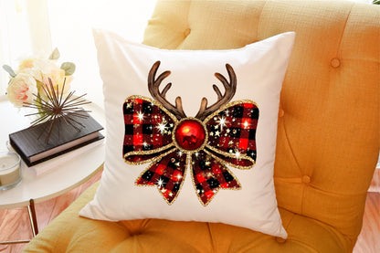 Christmas Reindeer Bow PNG