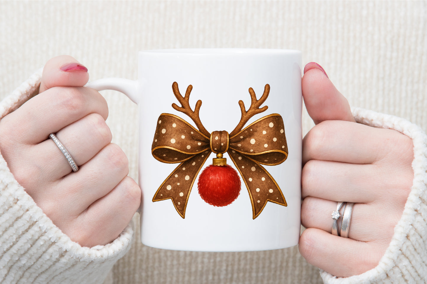 Christmas Reindeer Antler Bow PNG Clipart