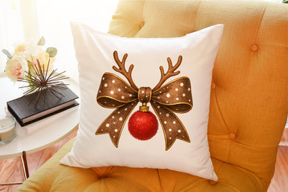 Christmas Reindeer Antler Bow PNG Clipart